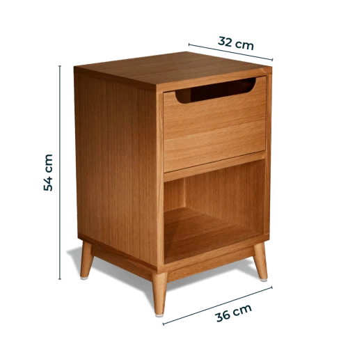 Kulile Tables De Chevet Table De Chevet En Chene Miel Gris Anthracite 6 Kulile Tables De Chevet Table De Chevet En Chene Miel Gris Anthracite – Image 4