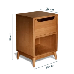 Kulile Tables De Chevet Table De Chevet En Chene Miel Kaki Poudré -SURMATELAS Soldes table de chevet en chene miel kaki poudre 1