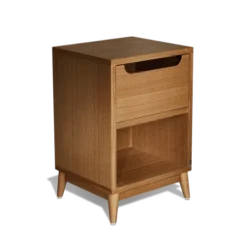 Kulile Tables De Chevet Table De Chevet En Chene Miel Rose Blush -SURMATELAS Soldes table de chevet en chene miel rose blush 2