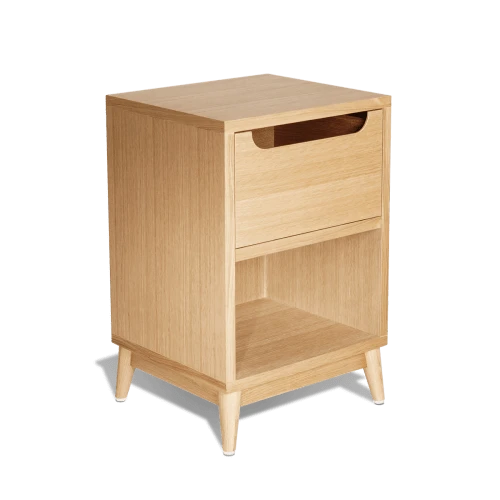 Kulile Tables De Chevet Table De Chevet En Chene Naturel Beige Havane 5 Kulile Tables De Chevet Table De Chevet En Chene Naturel Beige Havane – Image 3