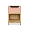 Kulile Tables De Chevet Table De Chevet En Chene Naturel Rose Blush -SURMATELAS Soldes table de chevet en chene naturel rose blush