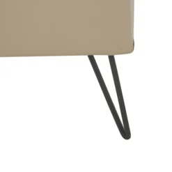 Beliani Tables De Chevet Table De Chevet En Cuir PU Beige -SURMATELAS Soldes table de chevet en cuir pu beige 5