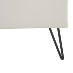 Beliani Tables De Chevet Table De Chevet En Cuir PU Blanc -SURMATELAS Soldes table de chevet en cuir pu blanc 5