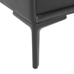Beliani Tables De Chevet Table De Chevet En Cuir PU Noir 2 Tiroirs -SURMATELAS Soldes table de chevet en cuir pu noir 2 tiroirs 5
