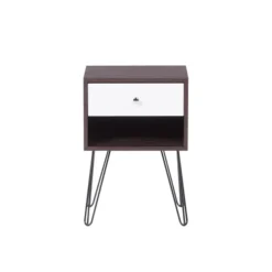 Beliani Tables De Chevet Table De Chevet En Effet Bois Avec Un Tiroir -SURMATELAS Soldes table de chevet en effet bois avec un tiroir 2