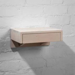 WOODEK Tables De Chevet Table De Chevet En Hêtre Blanc Huilé -SURMATELAS Soldes table de chevet en hetre blanc huile 3