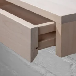 WOODEK Tables De Chevet Table De Chevet En Hêtre Blanc Huilé -SURMATELAS Soldes table de chevet en hetre blanc huile 4