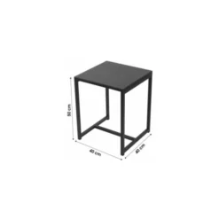 Wadiga Tables De Chevet Table De Chevet En Métal Noir -SURMATELAS Soldes table de chevet en metal noir 11