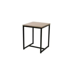 SURMATELAS Soldes 59 Fornord Tables De Chevet Table De Chevet En Métal Noir Et Bois