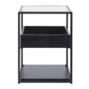 Maisons Du Monde Tables De Chevet Table De Chevet En Métal Noir Et Verre -SURMATELAS Soldes table de chevet en metal noir et verre 1000 9 39 216232 1