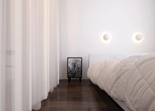 RNT By Really Nice Things Tables De Chevet Table De Chevet En Pin Massif Avec Imprimé Palmier 4 RNT By Really Nice Things Tables De Chevet Table De Chevet En Pin Massif Avec Imprimé Palmier – Image 2