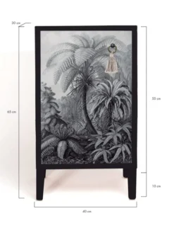 RNT By Really Nice Things Tables De Chevet Table De Chevet En Pin Massif Avec Imprimé Palmier 7 RNT By Really Nice Things Tables De Chevet Table De Chevet En Pin Massif Avec Imprimé Palmier -SURMATELAS Soldes table de chevet en pin massif avec imprime palmier 2