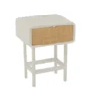 Meubles & Design Tables De Chevet Table De Chevet En Rotin Et Bois Blanc 1 Meubles & Design Tables De Chevet Table De Chevet En Rotin Et Bois Blanc -SURMATELAS Soldes table de chevet en rotin et bois blanc