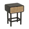 Meubles & Design Tables De Chevet Table De Chevet En Rotin Et Bois Noir 2 Meubles & Design Tables De Chevet Table De Chevet En Rotin Et Bois Noir -SURMATELAS Soldes table de chevet en rotin et bois noir
