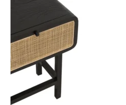 Meubles & Design Tables De Chevet Table De Chevet En Rotin Et Bois Noir -SURMATELAS Soldes table de chevet en rotin et bois noir 5