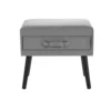 Beliani Tables De Chevet Table De Chevet En Velours Gris -SURMATELAS Soldes table de chevet en velours gris