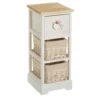 Wadiga Tables De Chevet Table De Chevet étroite Bois 1 Tiroir + 2 Paniers -SURMATELAS Soldes table de chevet etroite bois 1 tiroir 2 paniers