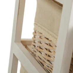 Wadiga Tables De Chevet Table De Chevet étroite Bois 1 Tiroir + 3 Paniers 26x32x81cm -SURMATELAS Soldes table de chevet etroite bois 1 tiroir 3 paniers 26x32x81cm 3