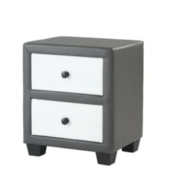 Baita Tables De Chevet Table De Chevet Gris Et Blanc L46cm -SURMATELAS Soldes table de chevet gris et blanc l46cm 3