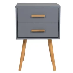 Beliani Tables De Chevet Table De Chevet Grise 40 Cm -SURMATELAS Soldes table de chevet grise 40 cm 2