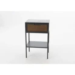 Hellin Tables De Chevet Table De Chevet Industriel En Métal 1 Tiroir 1 Tablette -SURMATELAS Soldes table de chevet industriel en metal 1 tiroir 1 tablette 2