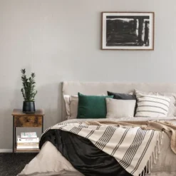 RED DECO Tables De Chevet Table De Chevet Marron H55cm -SURMATELAS Soldes table de chevet marron h55cm 4