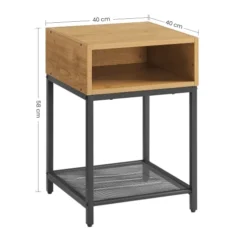 RED DECO Tables De Chevet Table De Chevet Médium MDF Chêne Clair H58CM -SURMATELAS Soldes table de chevet medium mdf chene clair h58cm 3