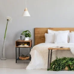 RED DECO Tables De Chevet Table De Chevet Médium MDF Marron H58CM -SURMATELAS Soldes table de chevet medium mdf marron h58cm 4