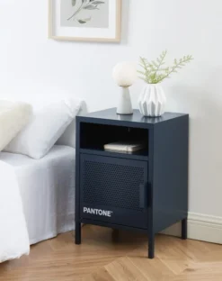 SURMATELAS Soldes -SURMATELAS Soldes table de chevet metal bleu nuit 40cm 1