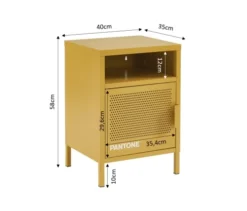 Pantone Tables De Chevet Table De Chevet Métal Jaune Moutarde L40cm -SURMATELAS Soldes table de chevet metal jaune moutarde l40cm 2