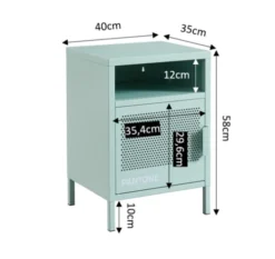Pantone Tables De Chevet Table De Chevet Métal Vert Menthe 40cm -SURMATELAS Soldes table de chevet metal vert menthe 40cm 5