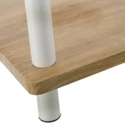 Wadiga Tables De Chevet Table De Chevet Ou D'appoint En Métal Blanc Et Bois 34x30x59cm -SURMATELAS Soldes table de chevet ou d appoint en metal blanc et bois 34x30x59cm 2