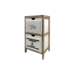 Mobili Rebecca Tables De Chevet Table De Chevet Relief Avec 2 Tiroirs En Bois Brun Et Blanc -SURMATELAS Soldes table de chevet relief avec 2 tiroirs en bois brun et blanc 2