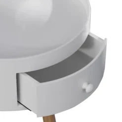 Mobili Rebecca Tables De Chevet Table De Chevet Ronde 1 Tiroir En Bois Marron Et Blanc 12 Mobili Rebecca Tables De Chevet Table De Chevet Ronde 1 Tiroir En Bois Marron Et Blanc -SURMATELAS Soldes table de chevet ronde 1 tiroir en bois marron et blanc 4