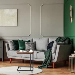 RED DECO Tables De Chevet Table De Chevet Roulante Médium MDF Marron H60CM -SURMATELAS Soldes table de chevet roulante medium mdf marron h60cm 4