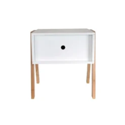 The Home Deco Factory Tables De Chevet Table De Chevet Scandi L. 44 X H. 45 Cm Blanc -SURMATELAS Soldes table de chevet scandi l 44 x h 45 cm blanc 4