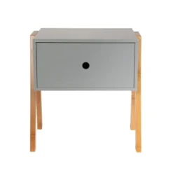 The Home Deco Factory Tables De Chevet Table De Chevet Scandi L. 44 X H. 45 Cm Gris -SURMATELAS Soldes table de chevet scandi l 44 x h 45 cm gris 1