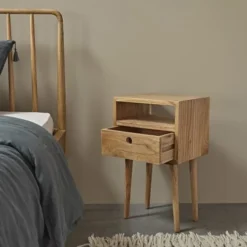 Bois Dessus Bois Dessous Tables De Chevet Table De Chevet Scandinave 1 Tiroir 1 Niche En Mindy -SURMATELAS Soldes table de chevet scandinave 1 tiroir 1 niche en mindy 2