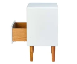 Meubles & Design Tables De Chevet Table De Chevet Scandinave Avec Tiroir Et Niche Blanc -SURMATELAS Soldes table de chevet scandinave avec tiroir et niche blanc 3