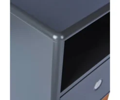 Meubles & Design Tables De Chevet Table De Chevet Scandinave Avec Tiroir Et Niche Gris Foncé -SURMATELAS Soldes table de chevet scandinave avec tiroir et niche gris fonce 4