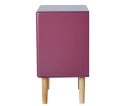 Meubles & Design Tables De Chevet Table De Chevet Scandinave Avec Tiroir Et Niche Rose -SURMATELAS Soldes table de chevet scandinave avec tiroir et niche rose 3