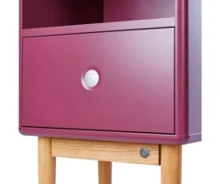 Meubles & Design Tables De Chevet Table De Chevet Scandinave Avec Tiroir Et Niche Rose -SURMATELAS Soldes table de chevet scandinave avec tiroir et niche rose 5