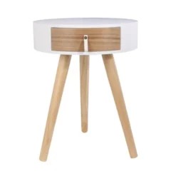 The Home Deco Factory Tables De Chevet Table De Chevet Scandinave Blanche