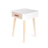 The Home Deco Factory Tables De Chevet Table De Chevet Vintage L. 35 X H. 48 Cm Blanc -SURMATELAS Soldes table de chevet vintage l 35 x h 48 cm blanc