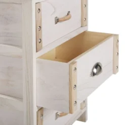 Beliani Tables De Chevet Table De Nuit à 3 Tiroirs En Bois Crème -SURMATELAS Soldes table de nuit a 3 tiroirs en bois creme 5