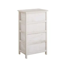 Beliani Tables De Chevet Table De Nuit à 4 Tiroirs En Bois Crème -SURMATELAS Soldes table de nuit a 4 tiroirs en bois creme 3