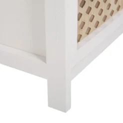 Beliani Tables De Chevet Table De Nuit à 4 Tiroirs En Bois Et Blanc -SURMATELAS Soldes table de nuit a 4 tiroirs en bois et blanc 5