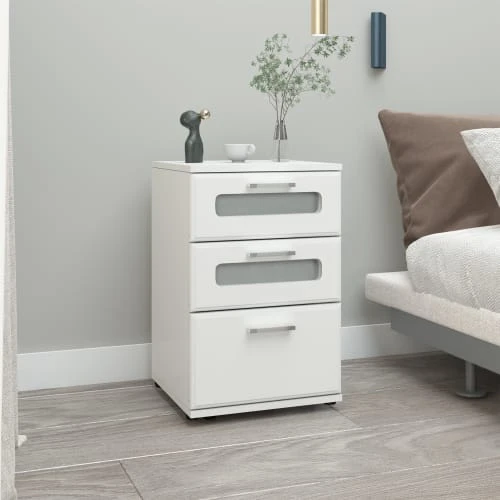 ML-Design Tables De Chevet Table De Nuit Blanche MDF 40x60x38 Cm 4 ML-Design Tables De Chevet Table De Nuit Blanche MDF 40x60x38 Cm – Image 2