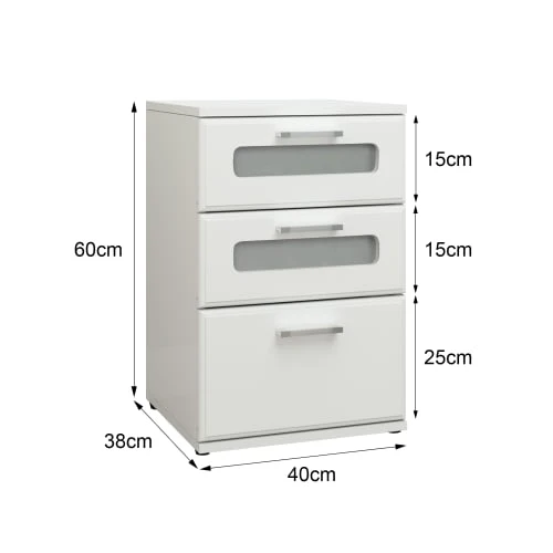 ML-Design Tables De Chevet Table De Nuit Blanche MDF 40x60x38 Cm 5 ML-Design Tables De Chevet Table De Nuit Blanche MDF 40x60x38 Cm – Image 3