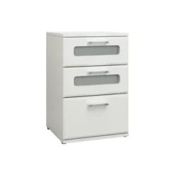 ML-Design Tables De Chevet Table De Nuit Blanche MDF 40x60x38 Cm